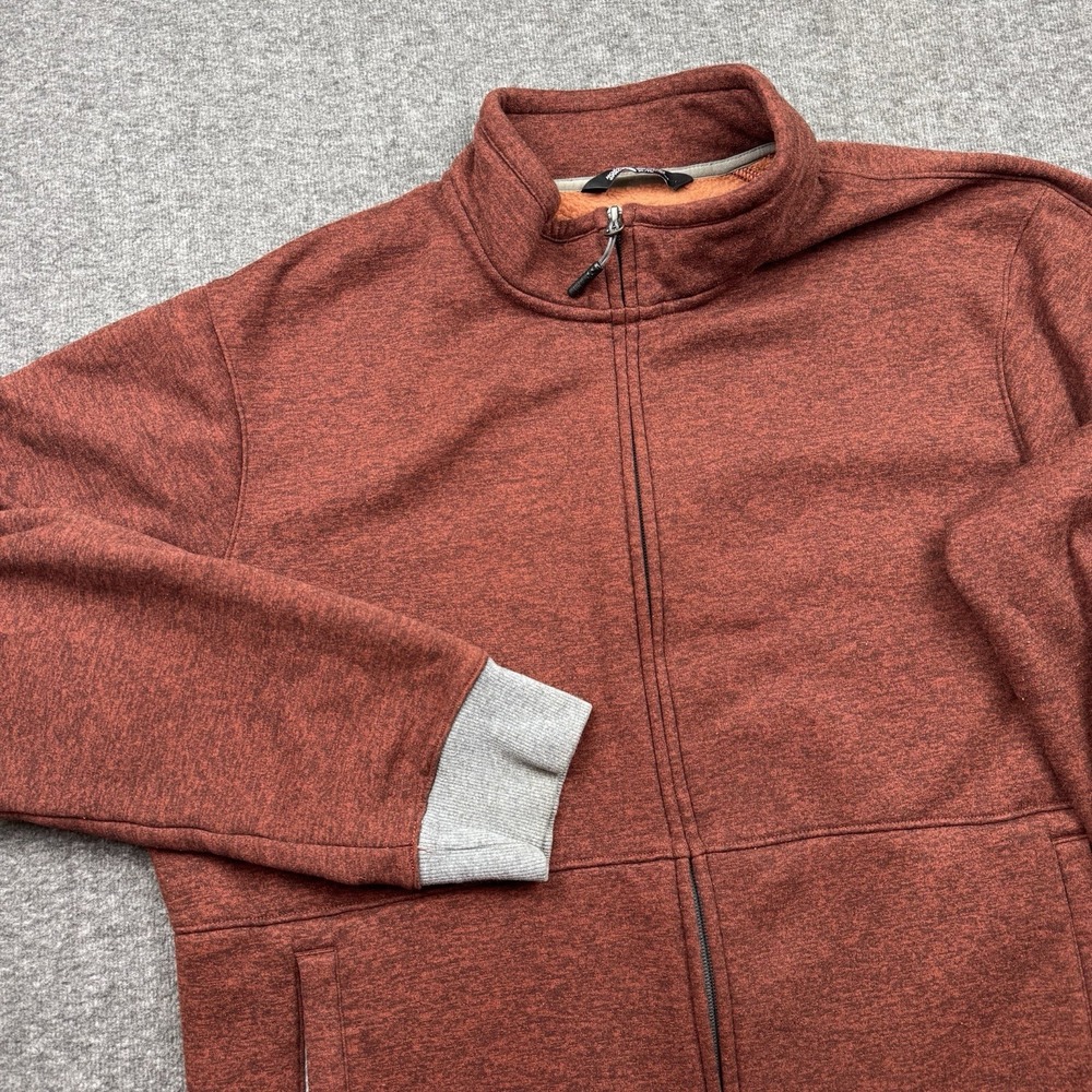 The North Face Jacket Mens Sz XL Red Gray Fleece Full Zip Hiking Y2K Gorpcore